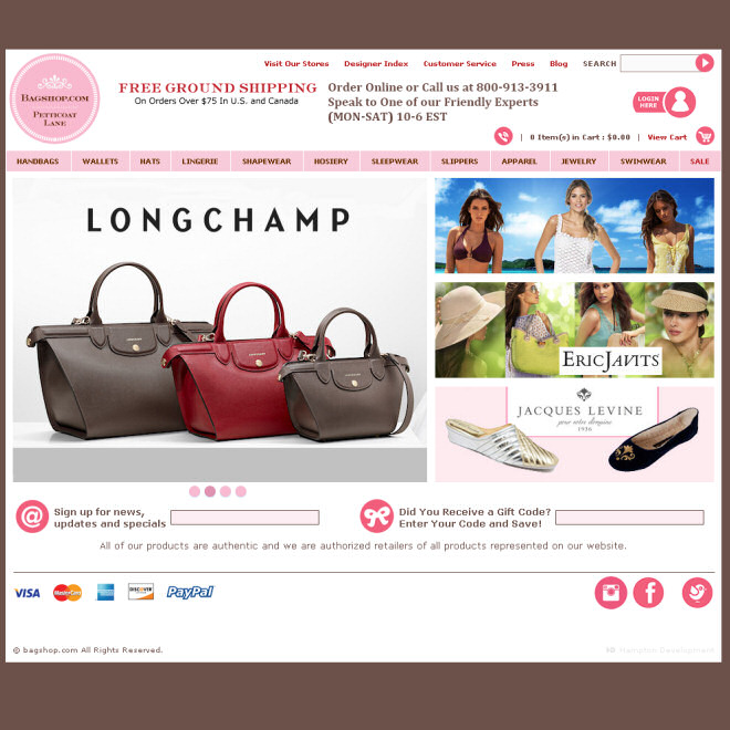 Bagshop.com Women's Lingerie, Handbags and Apparel